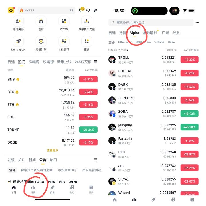 币安行情(币安行情接口) 币安行情(币安行情接口)